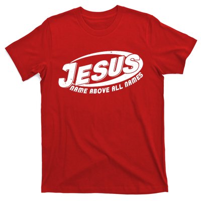 Jesus Name Above All Names Sports Style Logo T-Shirt