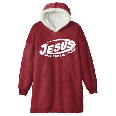 Jesus Name Above All Names Sports Style Logo Hooded Wearable Blanket