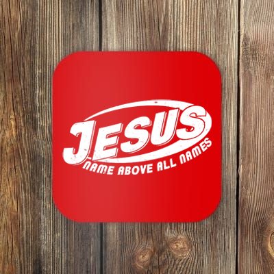 Jesus Name Above All Names Sports Style Logo Coaster