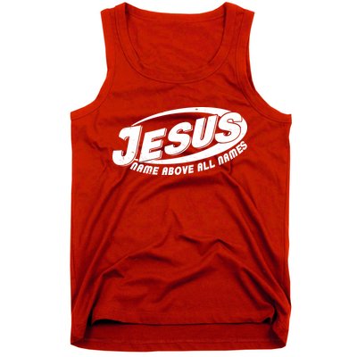 Jesus Name Above All Names Sports Style Logo Tank Top