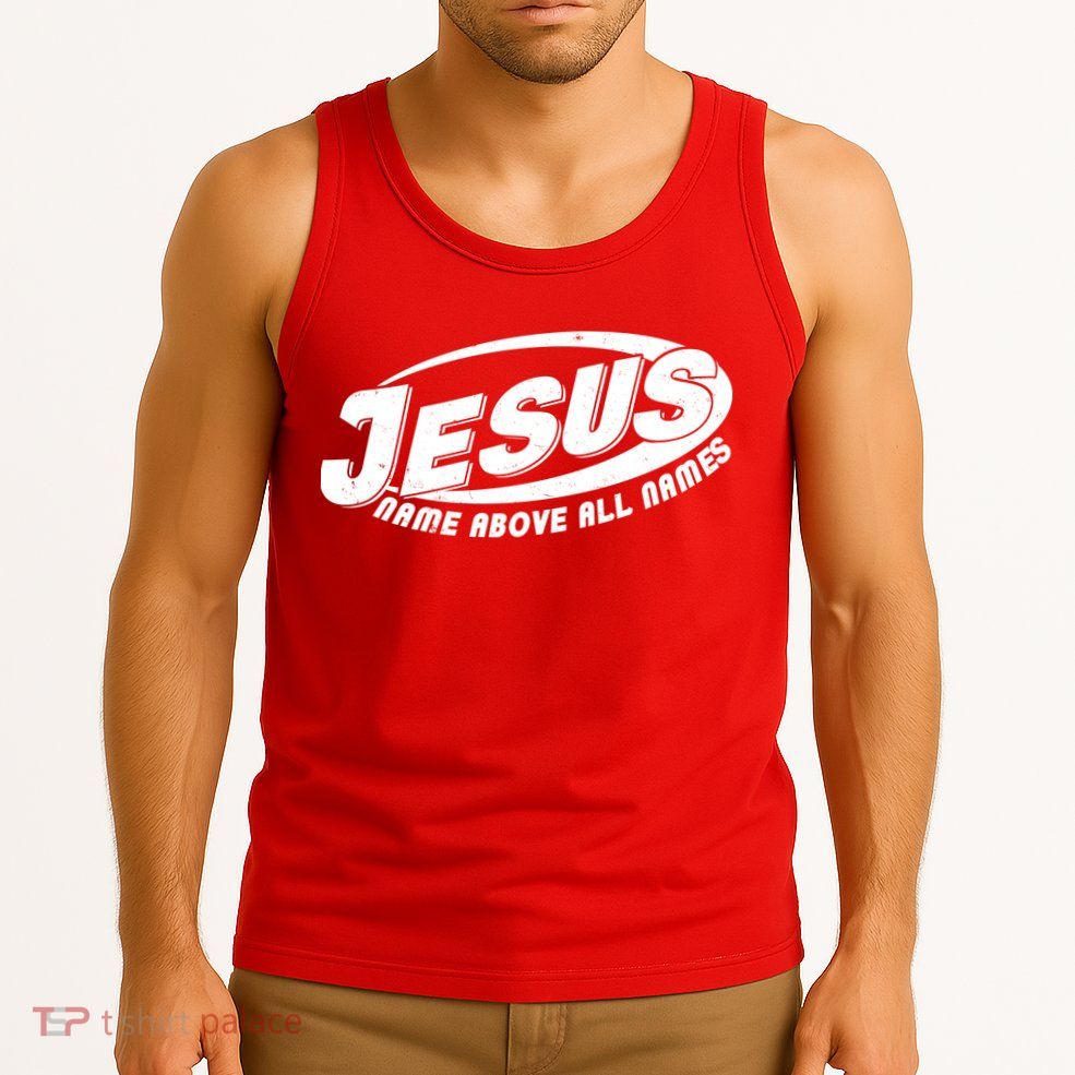 Jesus Name Above All Names Sports Style Logo Tank Top