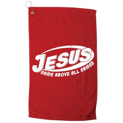 Jesus Name Above All Names Sports Style Logo Golf Towel