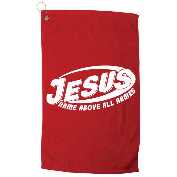 Jesus Name Above All Names Sports Style Logo Golf Towel