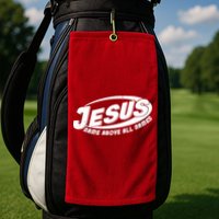 Jesus Name Above All Names Sports Style Logo Golf Towel