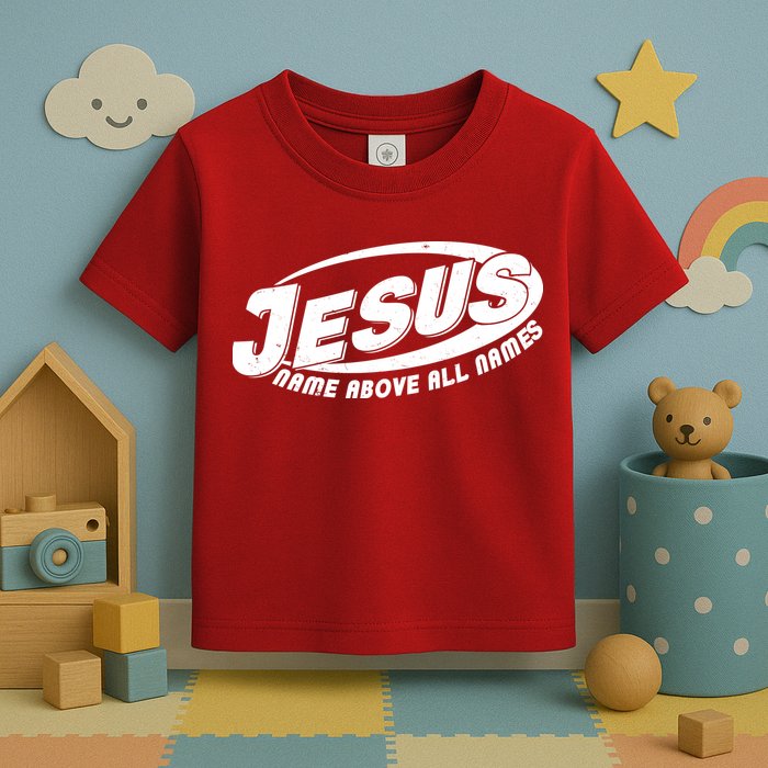Jesus Name Above All Names Sports Style Logo Toddler T-Shirt
