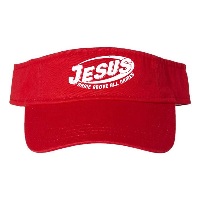 Jesus Name Above All Names Sports Style Logo Valucap Bio-Washed Visor