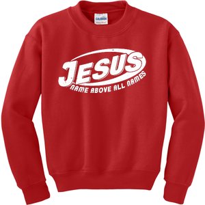 Jesus Name Above All Names Sports Style Logo Kids Sweatshirt