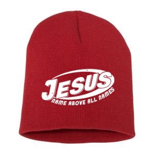 Jesus Name Above All Names Sports Style Logo Short Acrylic Beanie