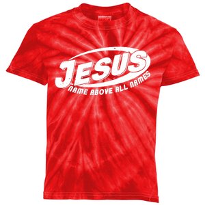 Jesus Name Above All Names Sports Style Logo Kids Tie-Dye T-Shirt