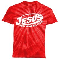 Jesus Name Above All Names Sports Style Logo Kids Tie-Dye T-Shirt