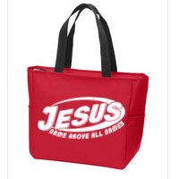 Jesus Name Above All Names Sports Style Logo Zip Tote Bag
