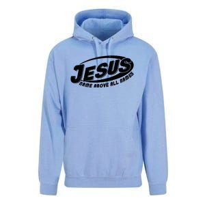 Jesus Name Above All Names Sports Style Logo Unisex Surf Hoodie