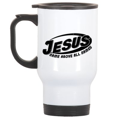 Jesus Name Above All Names Sports Style Logo Stainless Steel Travel Mug