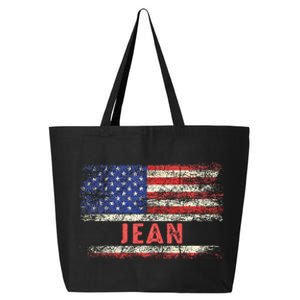 Jean Name American Flag Jean First Name 25L Jumbo Tote