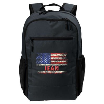 Jean Name American Flag Jean First Name Daily Commute Backpack