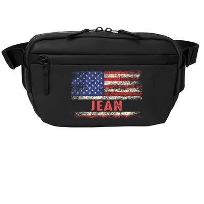 Jean Name American Flag Jean First Name Crossbody Pack