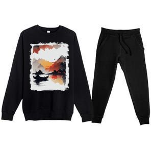 Japanese Ninh Binh Town Premium Crewneck Sweatsuit Set