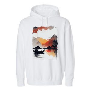 Japanese Ninh Binh Town Garment-Dyed Fleece Hoodie