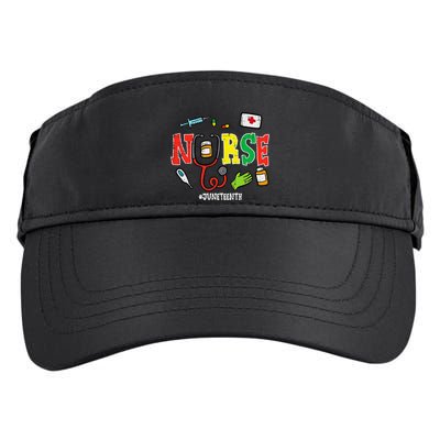 Juneteenth Nurse Black Freedom Day 1865 Scrub Top Adult Drive Performance Visor