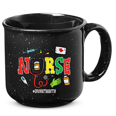 Juneteenth Nurse Black Freedom Day 1865 Scrub Top 15oz Campfire Ceramic Mug