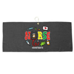 Juneteenth Nurse Black Freedom Day 1865 Scrub Top Large Microfiber Waffle Golf Towel