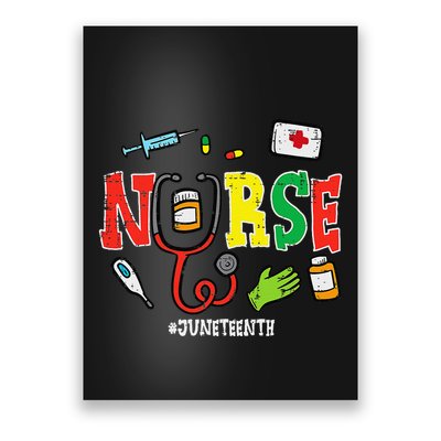 Juneteenth Nurse Black Freedom Day 1865 Scrub Top Poster