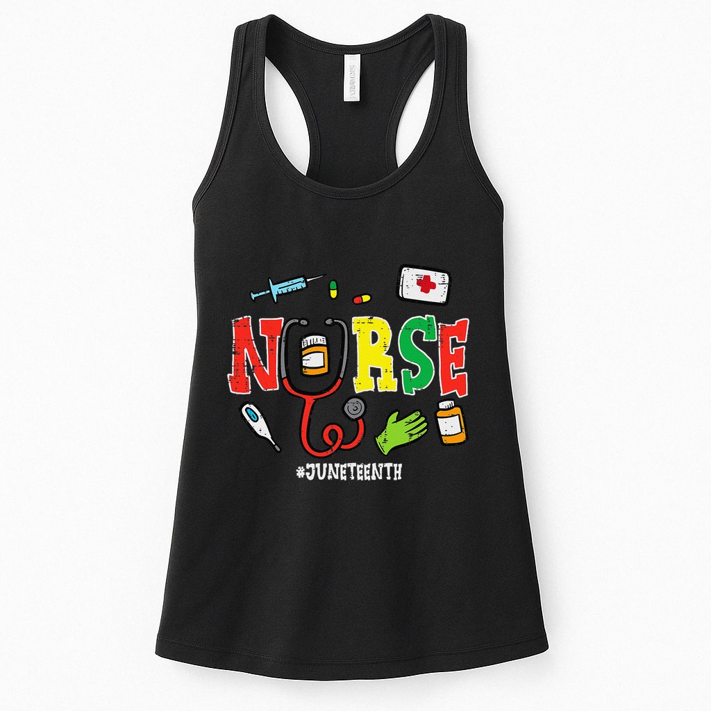 Juneteenth Nurse Black Freedom Day 1865 Scrub Top Womens Tank Top