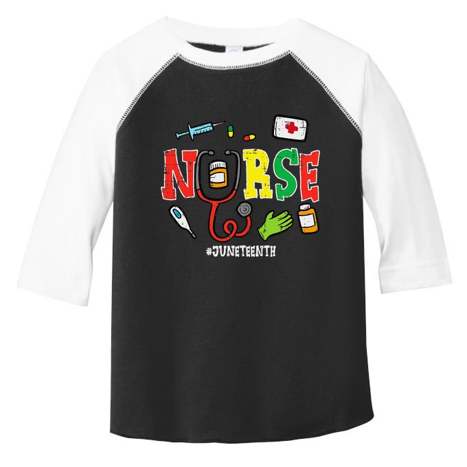 Juneteenth Nurse Black Freedom Day 1865 Scrub Top Toddler Fine Jersey T-Shirt