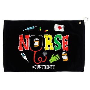 Juneteenth Nurse Black Freedom Day 1865 Scrub Top Grommeted Golf Towel