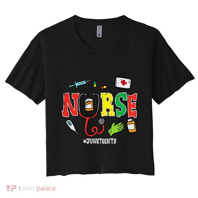 Juneteenth Nurse Black Freedom Day 1865 Scrub Top Crop Top