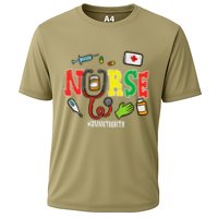 Juneteenth Nurse Black Freedom Day 1865 Scrub Top Cooling Performance Crew T-Shirt
