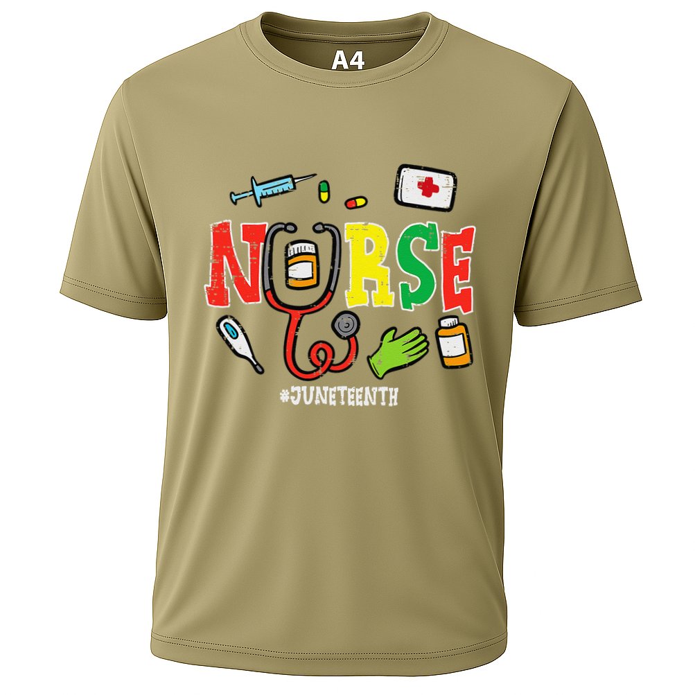 Juneteenth Nurse Black Freedom Day 1865 Scrub Top Cooling Performance Crew T-Shirt