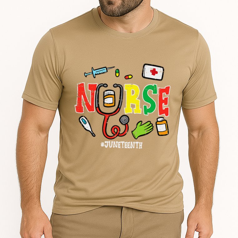 Juneteenth Nurse Black Freedom Day 1865 Scrub Top Cooling Performance Crew T-Shirt