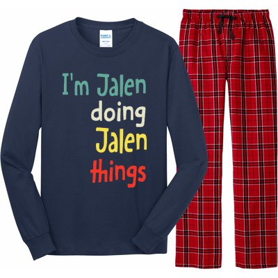 Jalen Name Cute Personalized Gift Long Sleeve Pajama Set