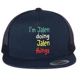 Jalen Name Cute Personalized Gift Flat Bill Trucker Hat