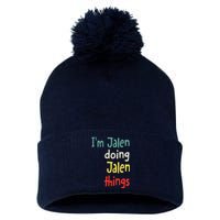 Jalen Name Cute Personalized Gift Pom Pom 12in Knit Beanie