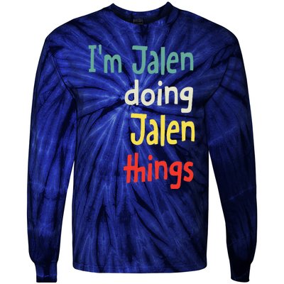 Jalen Name Cute Personalized Gift Tie-Dye Long Sleeve Shirt