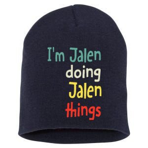 Jalen Name Cute Personalized Gift Short Acrylic Beanie