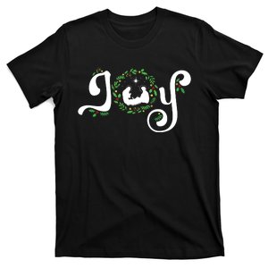 Joy Nativity Christmas Jesus Manger Christian Christmas T-Shirt