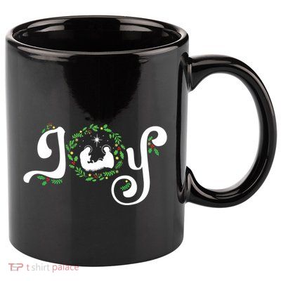 Joy Nativity Christmas Jesus Manger Christian Christmas 11oz C Handle Ceramic Mug