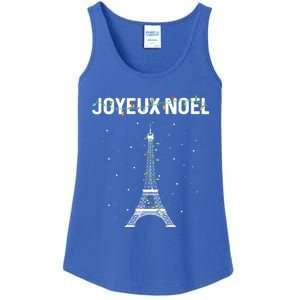 Joyeux Noel French Paris Eiffel Tower Christmas Cute Gift Ladies Essential Tank