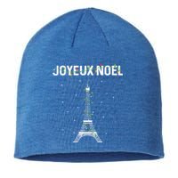 Joyeux Noel French Paris Eiffel Tower Christmas Cute Gift Sustainable Beanie