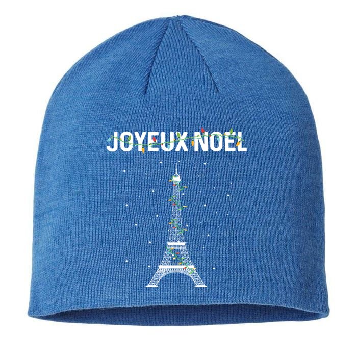 Joyeux Noel French Paris Eiffel Tower Christmas Cute Gift Sustainable Beanie