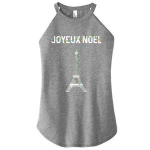 Joyeux Noel French Paris Eiffel Tower Christmas Cute Gift Women's Perfect Tri Rocker Tank