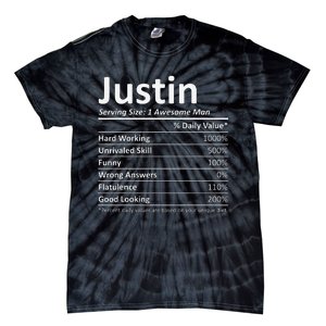 JUSTIN Nutrition Funny Birthday Personalized Name Gift Tie-Dye T-Shirt