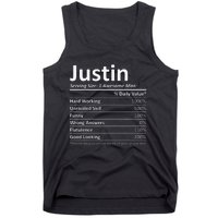 JUSTIN Nutrition Funny Birthday Personalized Name Gift Tank Top