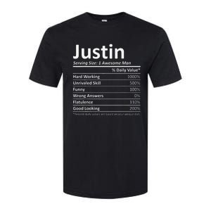 JUSTIN Nutrition Funny Birthday Personalized Name Gift Softstyle CVC T-Shirt