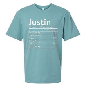 JUSTIN Nutrition Funny Birthday Personalized Name Gift Sueded Cloud Jersey T-Shirt