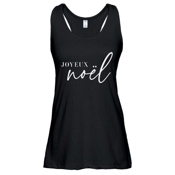 Joyeux Noel French Merry Christmas Trendy Happy Holidays Ladies Essential Flowy Tank