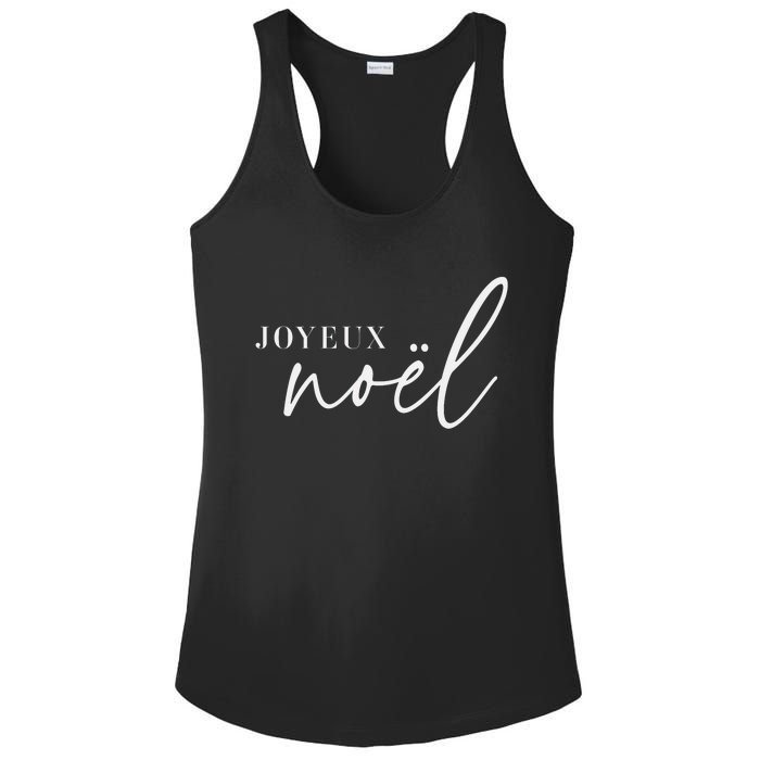 Joyeux Noel French Merry Christmas Trendy Happy Holidays Ladies PosiCharge Competitor Racerback Tank